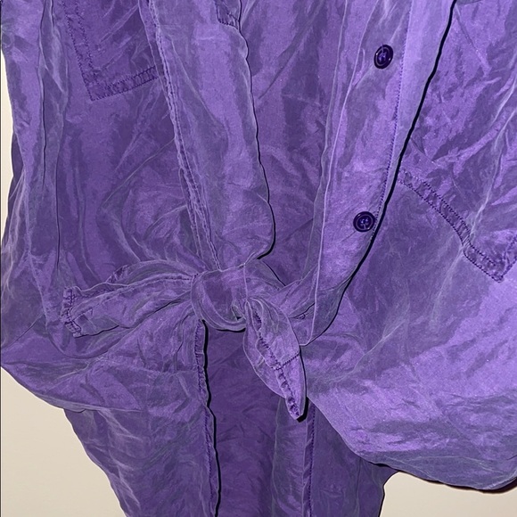 Vintage silk button down shirt - Picture 4 of 5